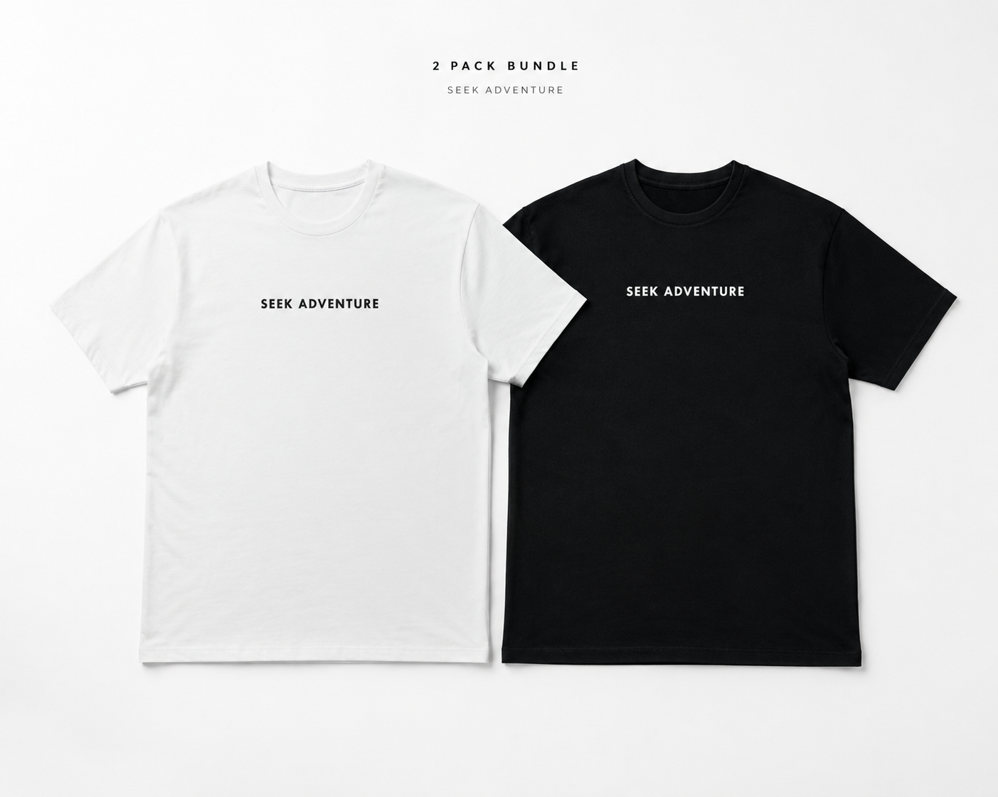 Seek Travel Basics – 2-Pack Oversized Shirts (Black & White)