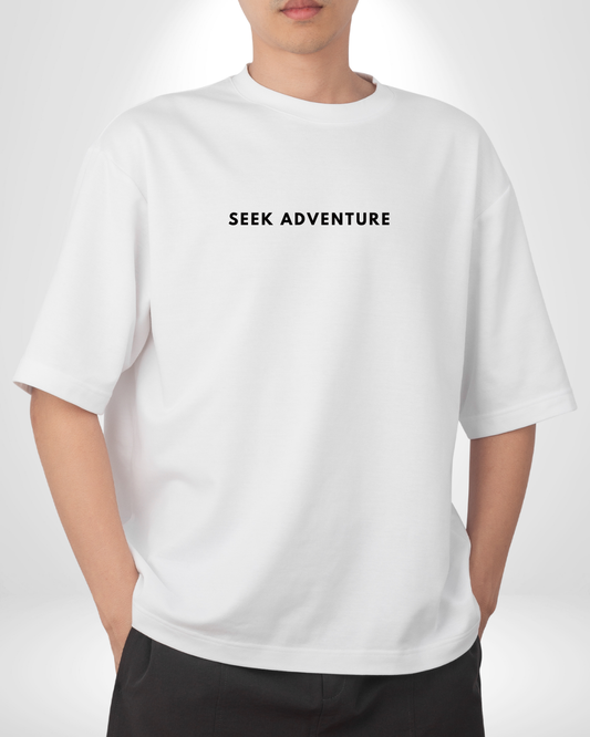 Seek Adventure Tee - Oversized White