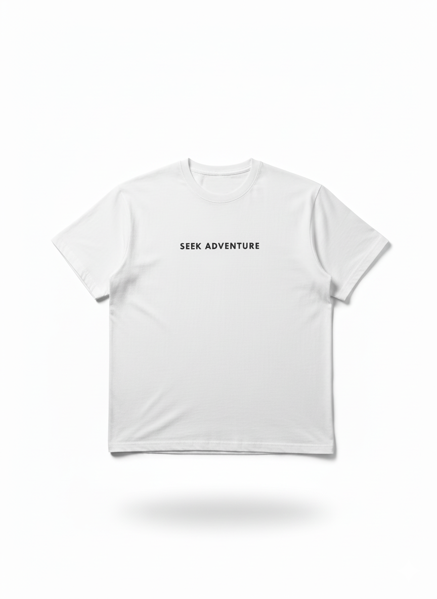 Seek Adventure Tee - Oversized White