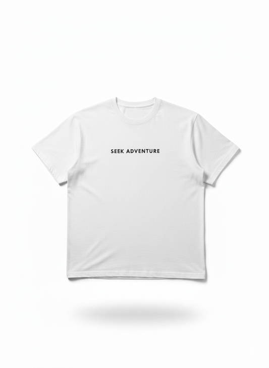 Seek Adventure Tee - Oversized White