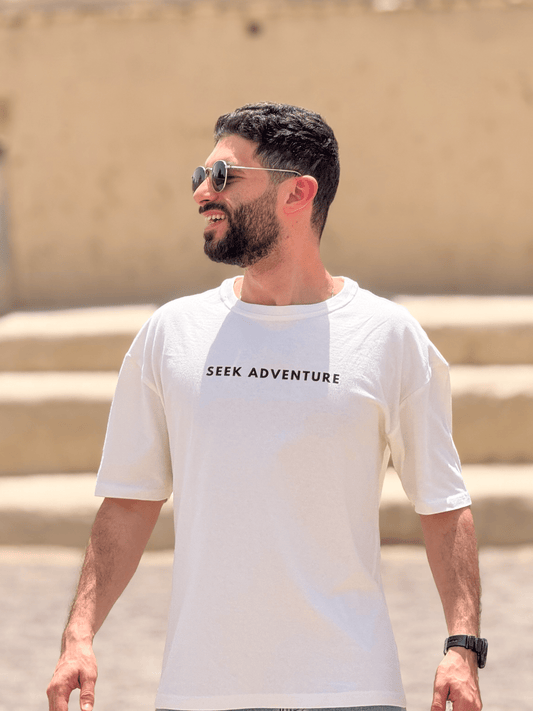 Seek Adventure Tee - Oversized White